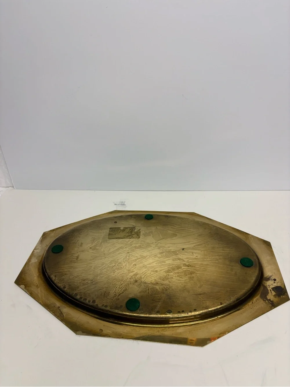 Brass Octagonal Serving Tray - Brass Finish